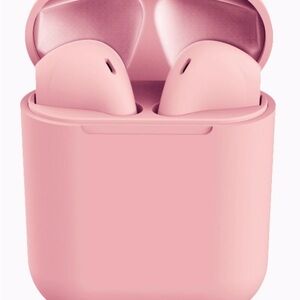 Pink Wireless Earbuds with Charging Case